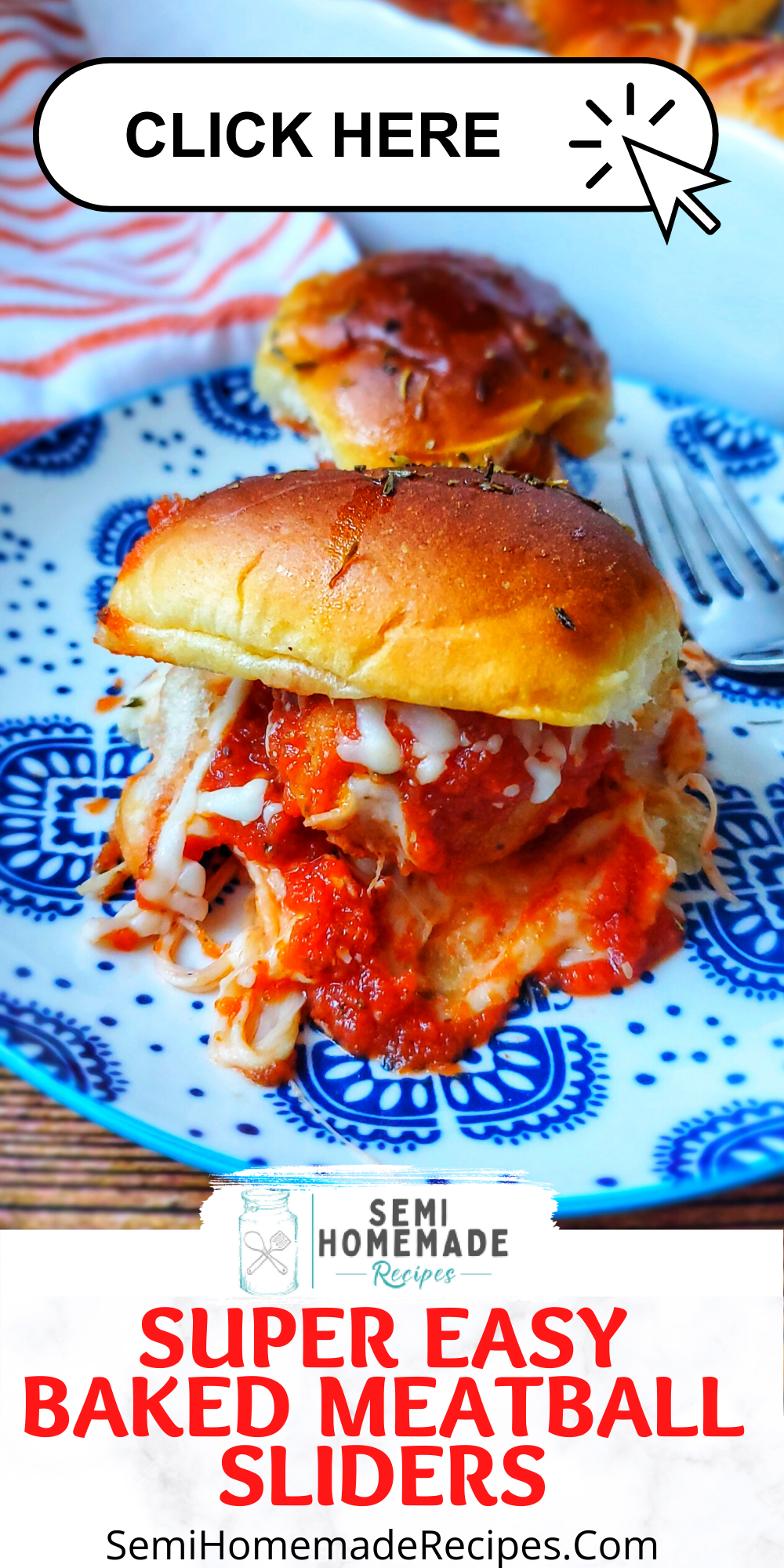 These Super Easy Baked Meatball Sliders are made with store bought meatballs, sauce, cheese and tasty Hawaiian rolls! Great for an easy lunch or easy dinner! These would be perfect for a weeknight dinner or a fast weekend lunch! Also great for game day and parties! 