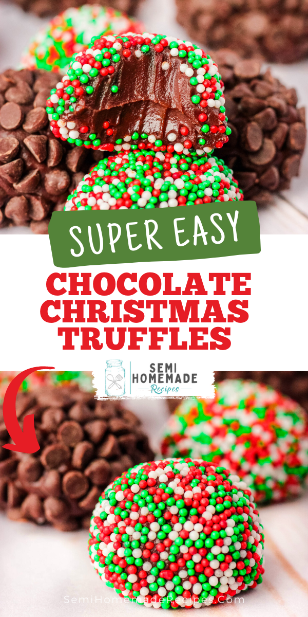These Super Easy Chocolate Christmas Truffles are perfect for Christmas parties, Christmas eve and homemade gifts!