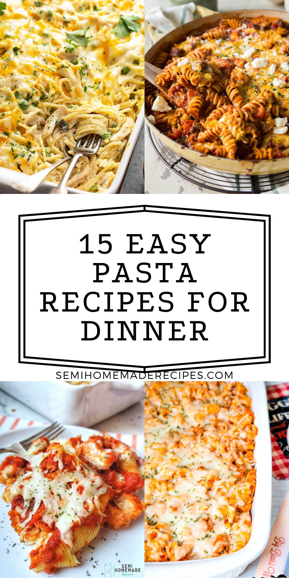 Love Pasta and need some easy dinner ideas? You've come to the right place! Here are 15 Easy Pasta Recipes for Dinner or lunch that you're going to love! 
