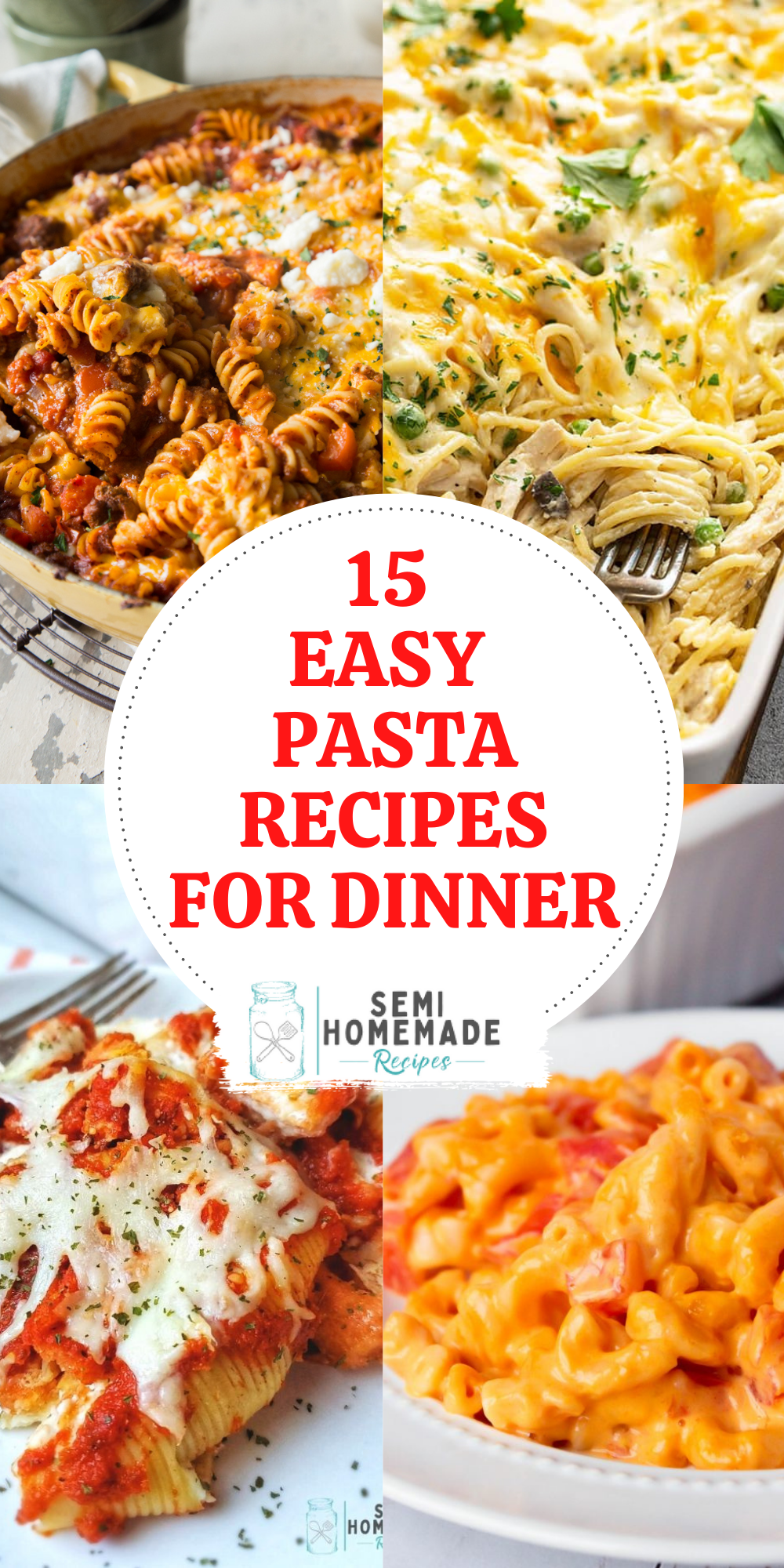 Love Pasta and need some easy dinner ideas? You've come to the right place! Here are 15 Easy Pasta Recipes for Dinner or lunch that you're going to love! 