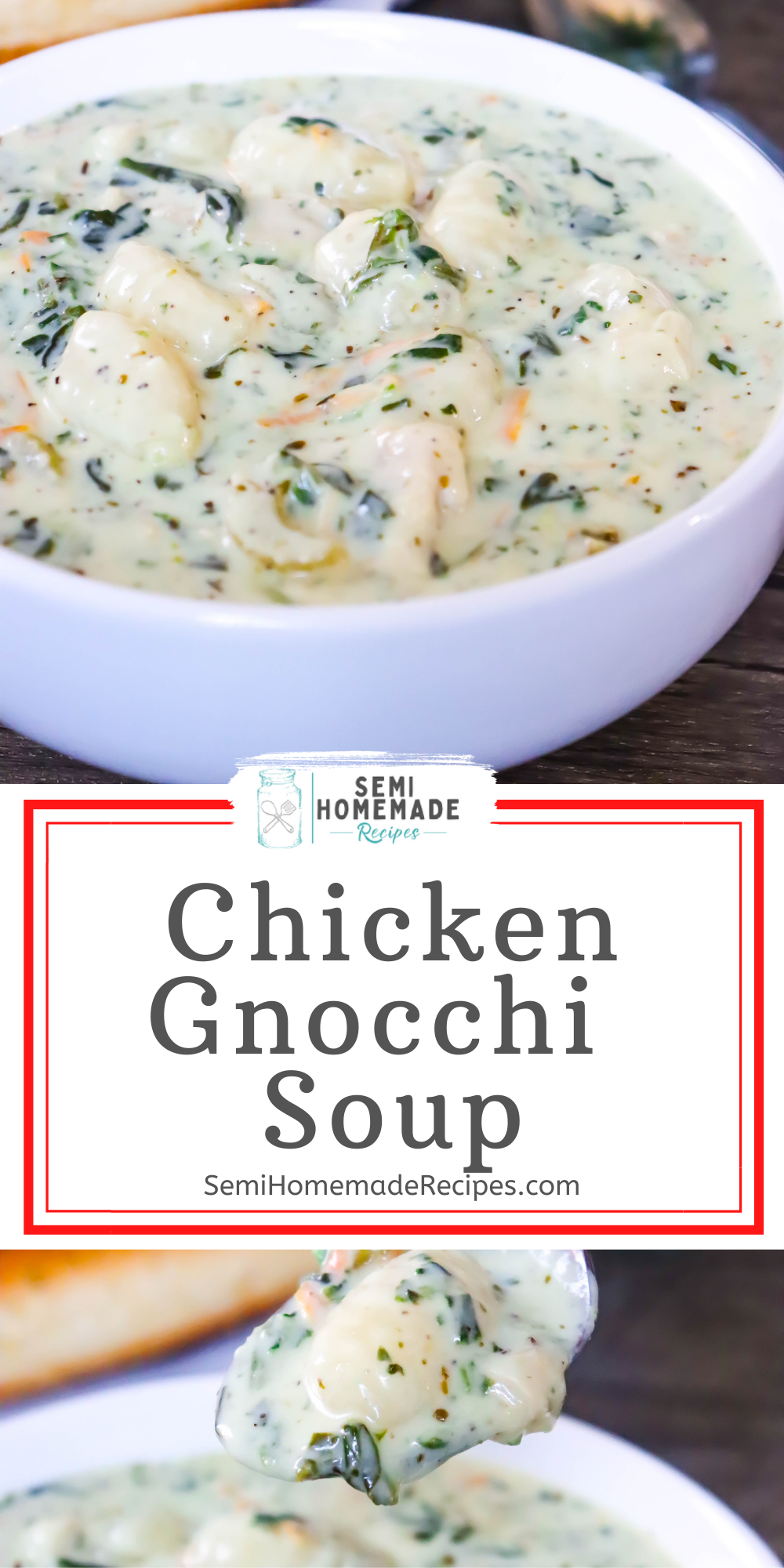 Love the Chicken Gnocchi Soup from Olive Garden? If so, you're going to fall head over heals for this Olive Garden Copycat recipe! This soup is Better Than Olive Garden Chicken Gnocchi Soup and it's full of flavor, chicken and gnocchi!