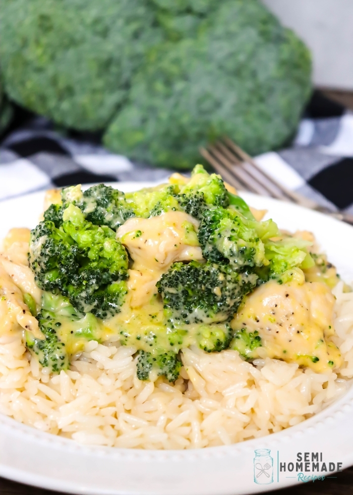 Skillet Chicken and Broccoli on white plate (1)
