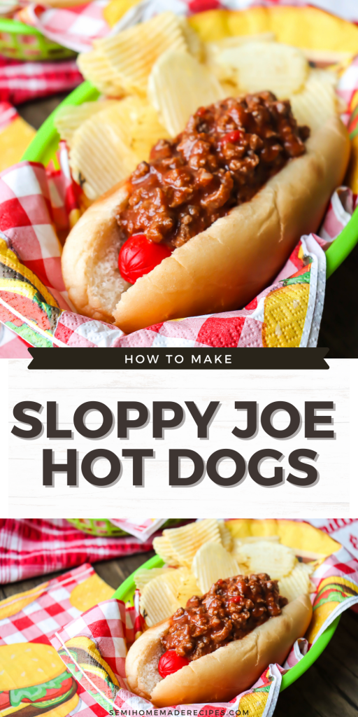 Combine Sloppy Joe Sandwiches and Hot Dogs and make these Sloppy Joe Hot Dogs for a super easy dinner this week!