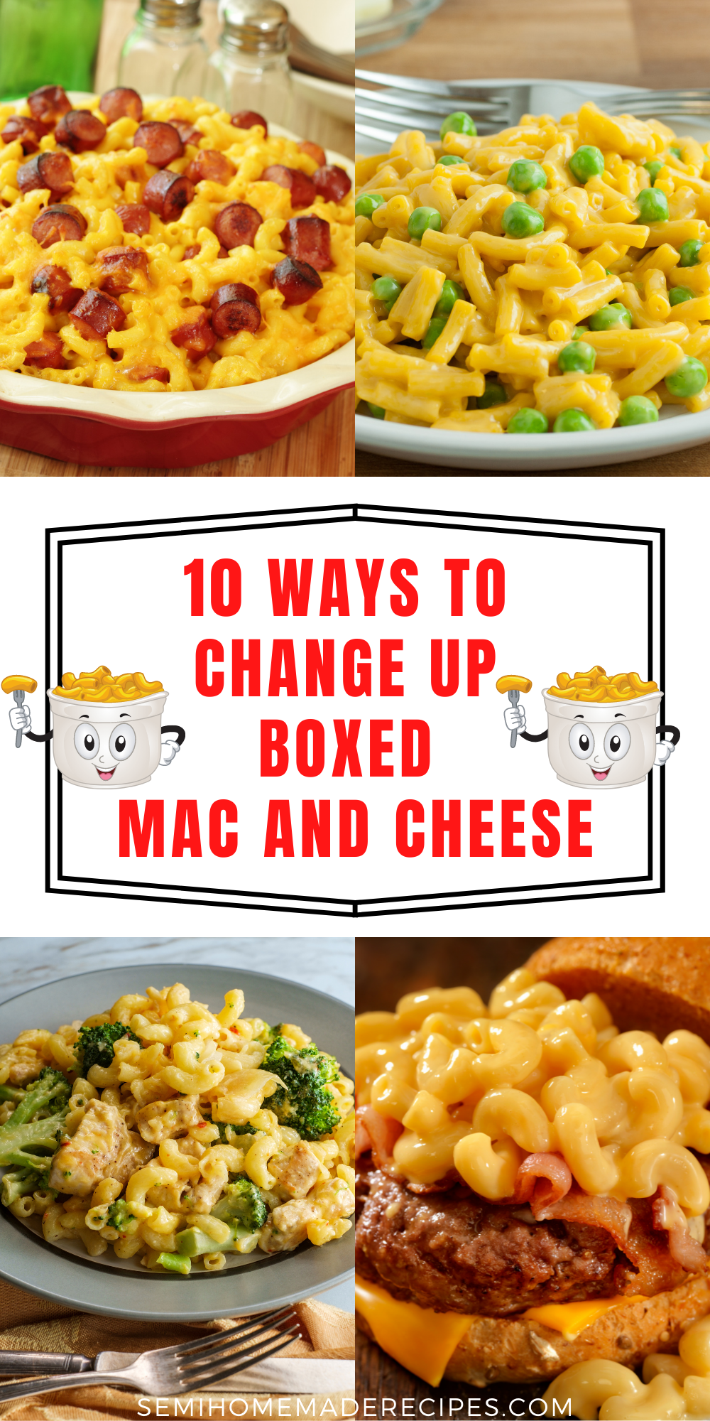 Love boxed mac and cheese but want to change it up a bit? No problem! I've got 10 10 Ways to Change Up Boxed Mac and Cheese for you, including adding ingredients to mac and cheese or adding the mac and cheese to other meals!