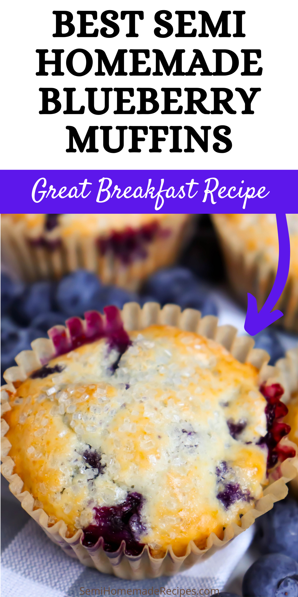 Mornings are for blueberry muffins and these amazing Best Semi Homemade Blueberry Muffins are perfect for busy mornings and great to pack for lunch!