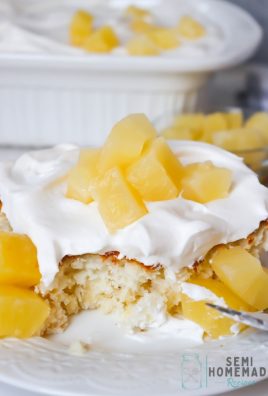 You'll love how easy this Pineapple Angel Food Cake is to make! 3 ingredients is all you need for this pineapple infused cake!