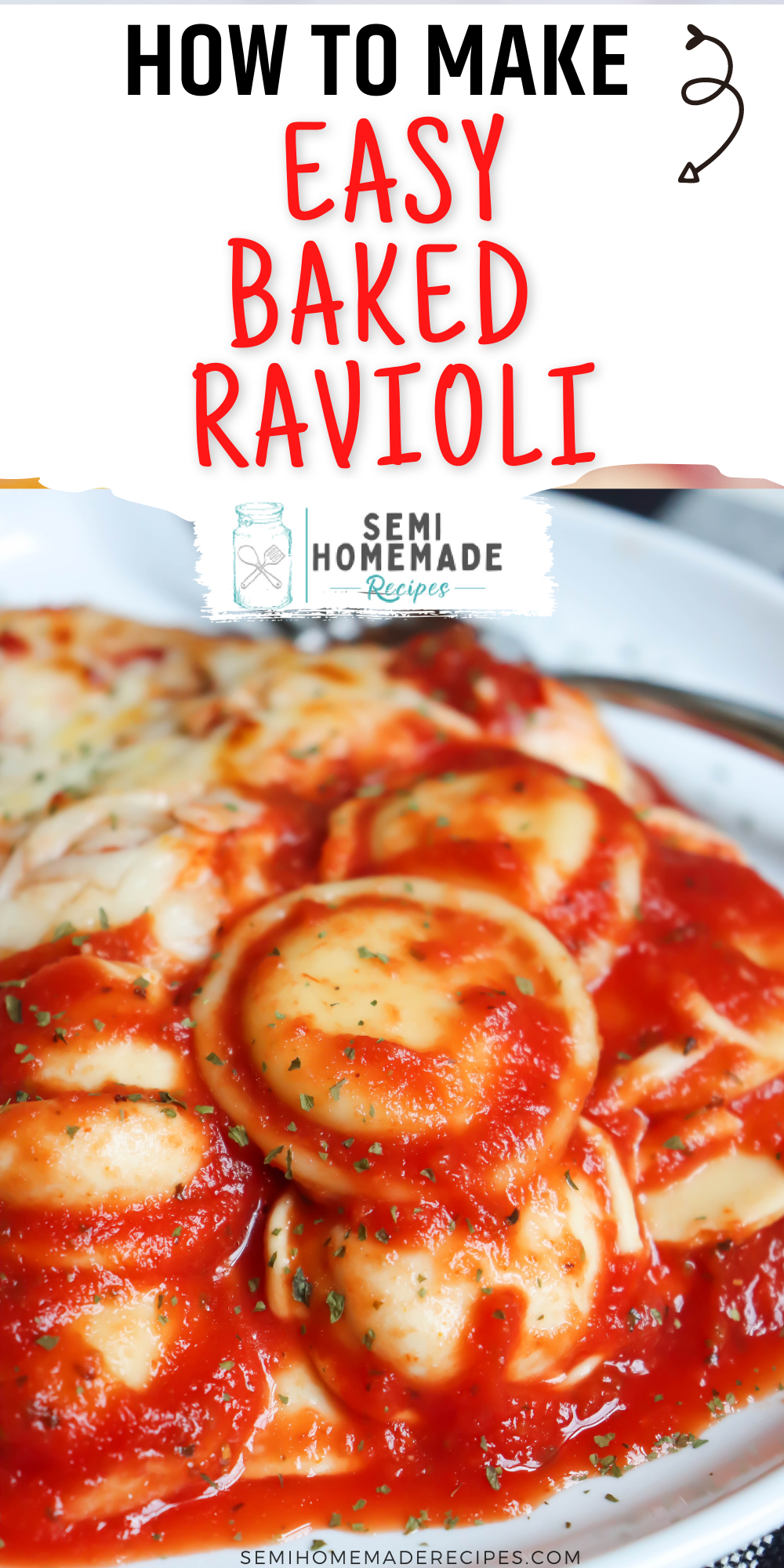 Baked Ravioli  - a 4 ingredient dinner that is ready in about 45 minutes is prefect for busy weeknights and lazy weekends. You'll love how fast and simple this dinner is. 