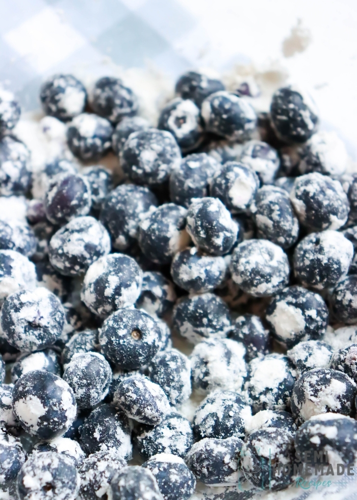 blueberries coated in blueberry muffin mix