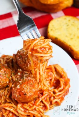 This tasty Crock Pot Spaghetti and Meatballs uses pantry and freezer items to make a fantastic meal that takes hardly any work to toss together!