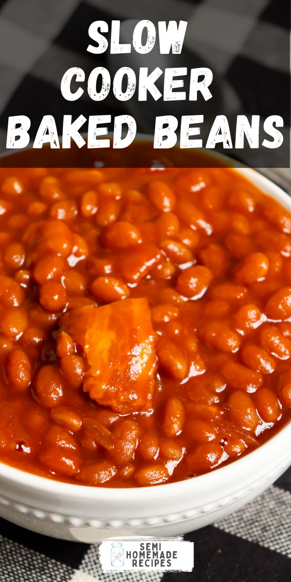 These Slow Cooker Baked Beans are so easy to make and they might be some of the best doctored baked beans that we've ever made. 