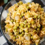 3 Ingredient Easy Spicy Mushroom Pea Rice Side Dish Recipe (8)