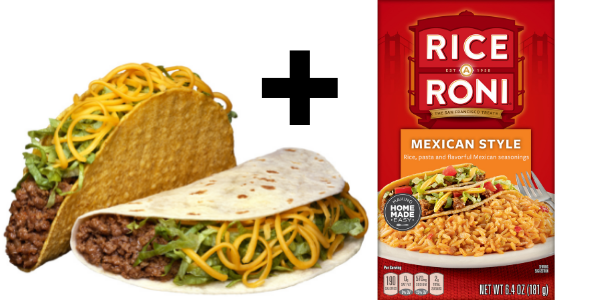 Tacos and Rice A Roni Mexican Style Rice