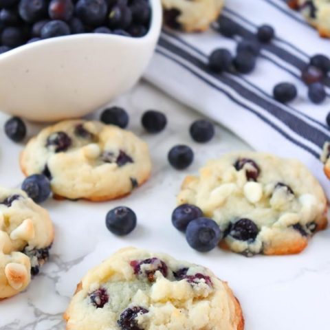 Blueberry Vanilla Cake Mix Cookies