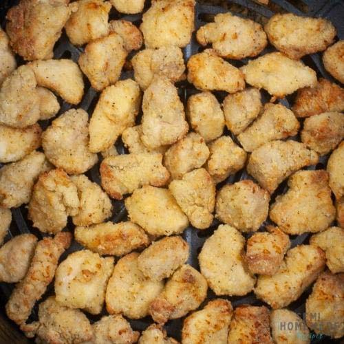 cooked chicken nuggets in air fryer
