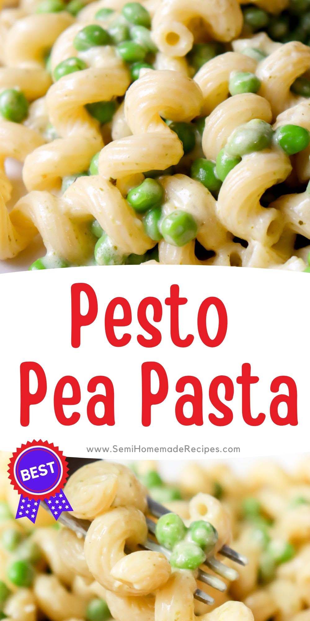 This Pesto Pea Pasta is ready in until 30 minutes and it's a super wonderful and flavorful meal! This 5 ingredients recipe is semi homemade too, so there is not a lot of work to make this meal come to life! 
