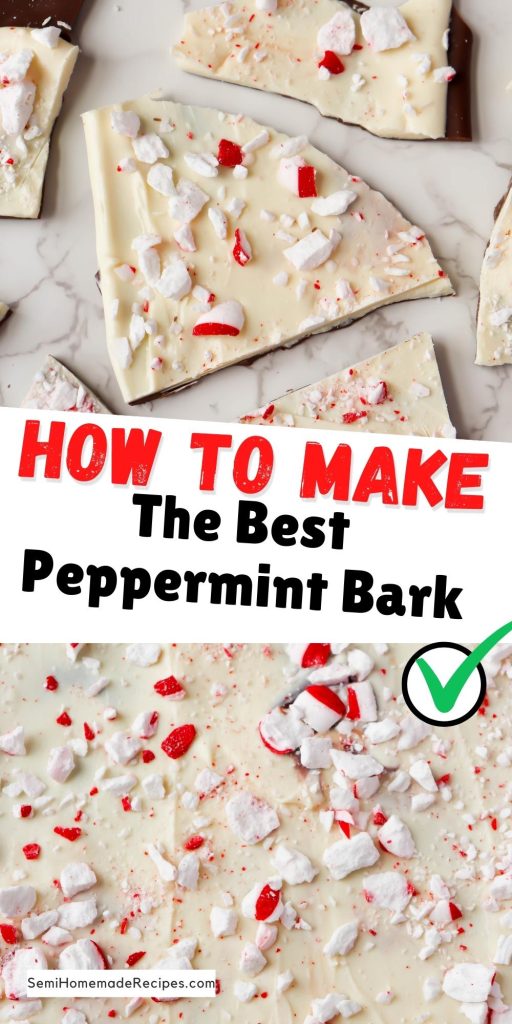 This recipe makes the easiest Peppermint Bark that's perfect for Christmas Parties, Candy/Cookie Parties and wonderful to wrap up as a homemade gift from the kitchen.