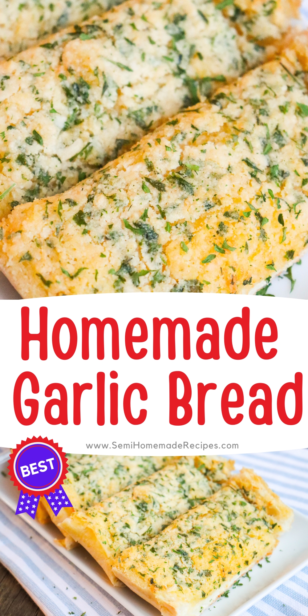 A Perfect side dish for spaghetti night or slow cooker pot roast, this Homemade Garlic Bread will become a family favorite for sure! 