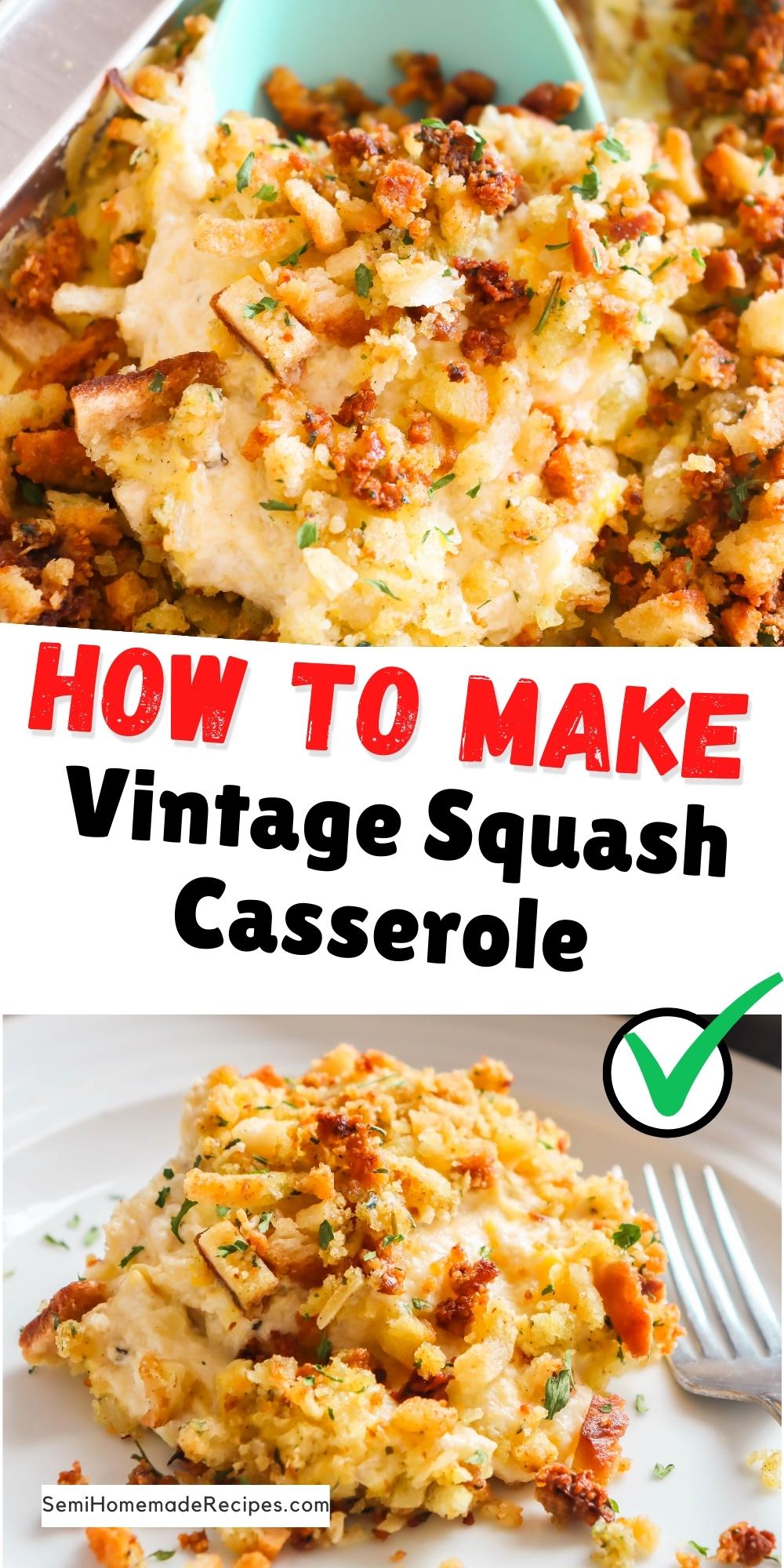 Perfect for summer squash season when you have more summer squash than you know what to do with or simply whenever you want a comforting hug from your southern grandma, this Vintage Squash Casserole is creamy and a perfect side dish! 