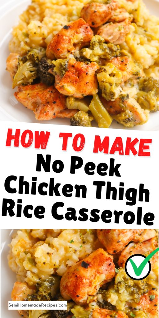Simplify your weeknight dinner routine with this one pan wonder. Our no peek chicken thigh rice casserole is easy to make and easy to clean up. Plus, it's packed with flavor and sure to become a family favorite.