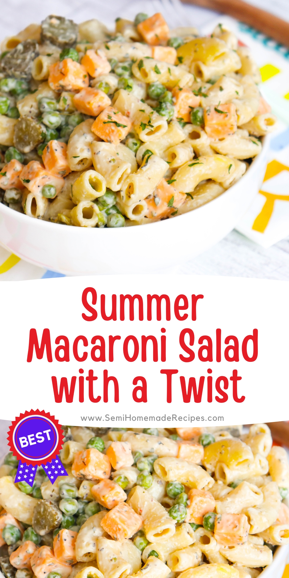 Have you ever tried adding pickles and Italian Dressing to your summer macaroni salad? If not, you're missing out on a game-changing ingredient that adds a pop of tangy flavor! You're going to love this Summer Macaroni Salad with a Twist!