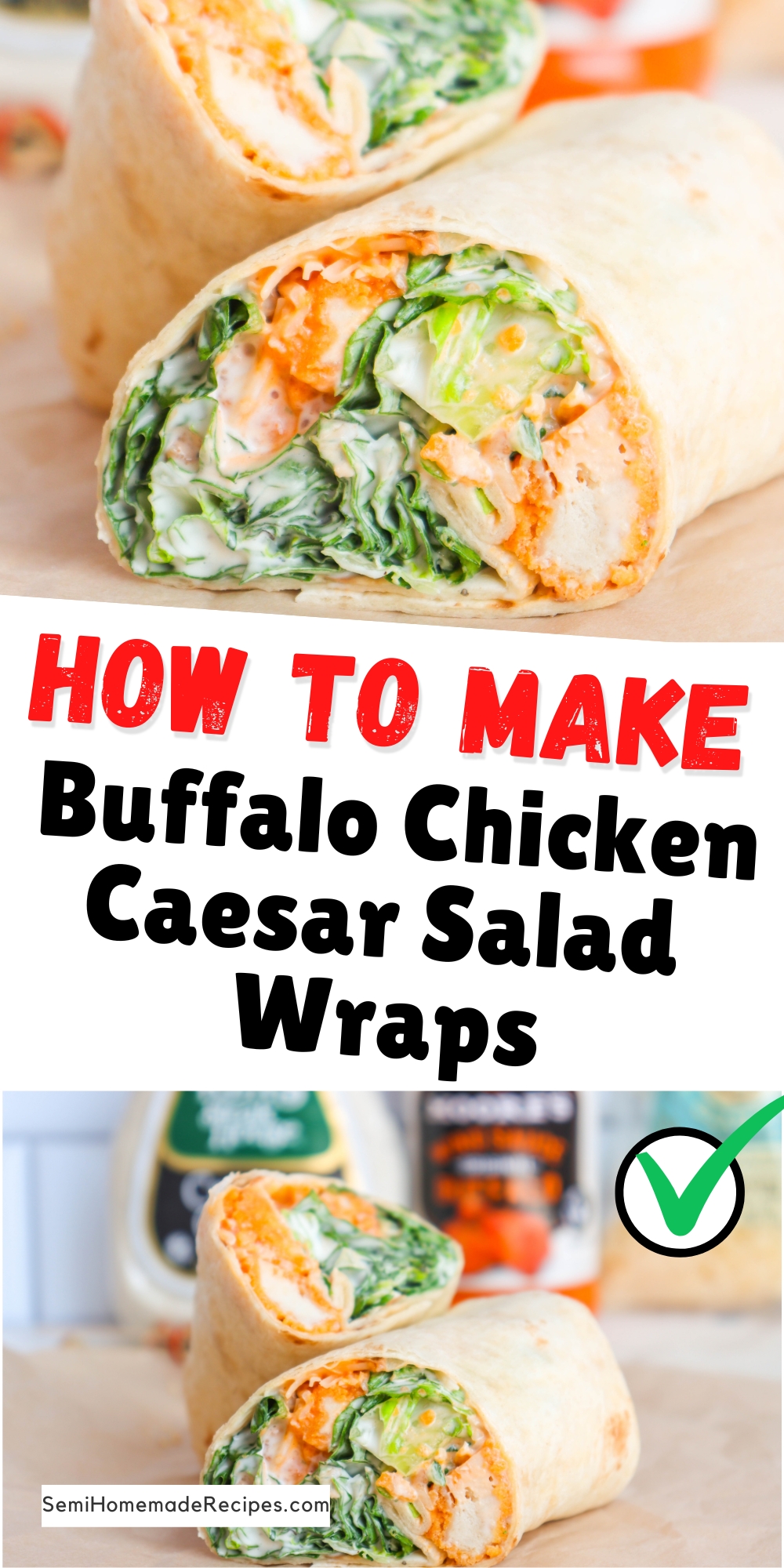 Tired of the same old boring lunch options? Spice up your lunchtime routine with our irresistible Buffalo Chicken Caesar Salad Wraps. This flavor-packed creation brings together the fiery heat of buffalo chicken with the fresh and crisp flavors of a Caesar salad, all wrapped up in a convenient and satisfying package. Say goodbye to dull lunches and hello to a whole new world of taste sensations.