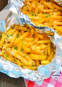Cheesy Ranch Foil Packet Cheese Fries - Shoppin' Buggy Recipes