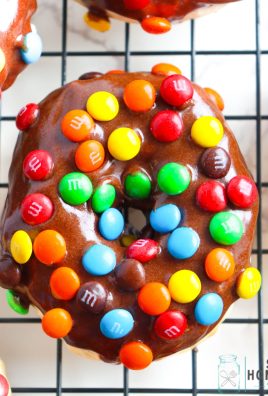 These Air Fryer M&M Donuts are fun to make and decorate with the kids! An easy and simple treat that just takes minutes to create!