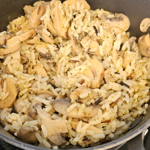 wild rice with mushrooms