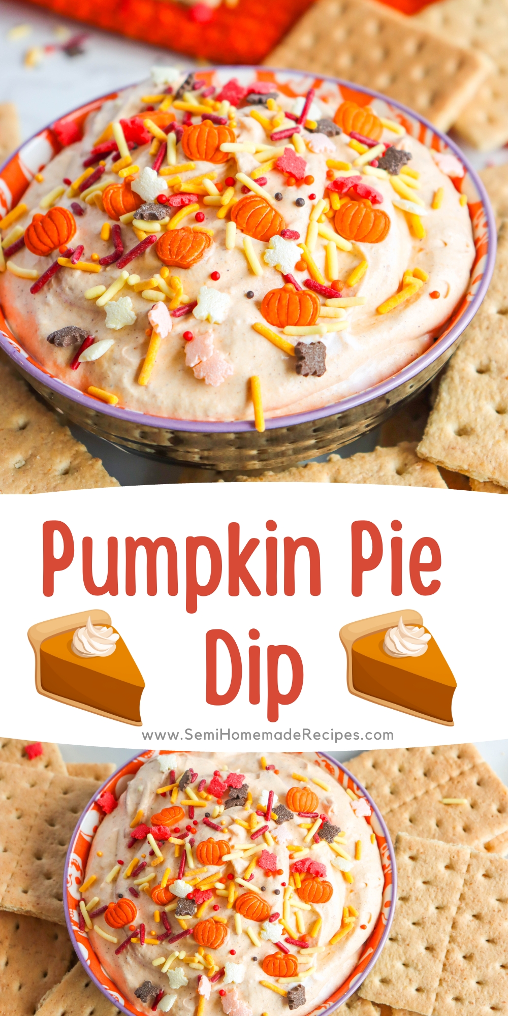 Pumpkin Pie Dip is an easy dessert that is perfect for a fall party! You'll love how simple this dip is to toss together. Perfect with graham crackers or cookies. 