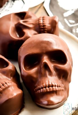 Chocolate Cherry Skull Cakes