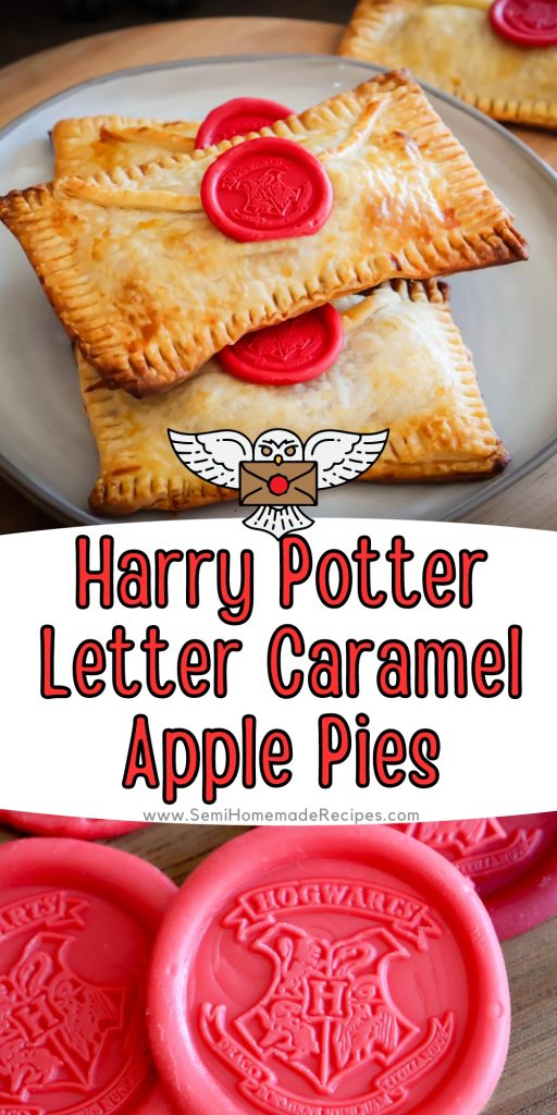 Harry Potter received his Hogwarts letter and you can too! Well, you can have the caramel apple pie version of his letter! These Harry Potter Letter Caramel Apple Pies hand pies are made to look like Harry's Hogwarts letter, complete with an edible Hogwarts candy "wax seal".
