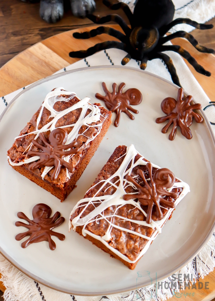 Spider Web Brownies