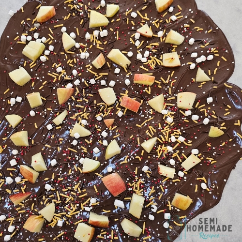 chocolate bark with sprinkles