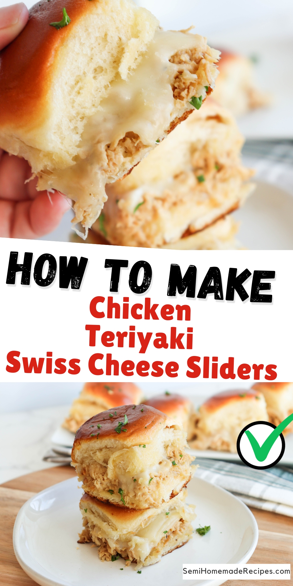 Score big with your friends and family during game day with these mouthwatering chicken teriyaki Swiss cheese sliders. Find out how to create the perfect game day snack that will have everyone cheering for more. Not only are these great for game day but they're perfect for an easy lunch or dinner! 