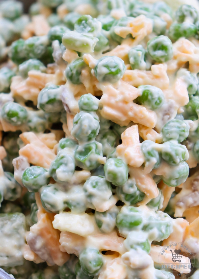Creamy Pea Salad Without Bacon