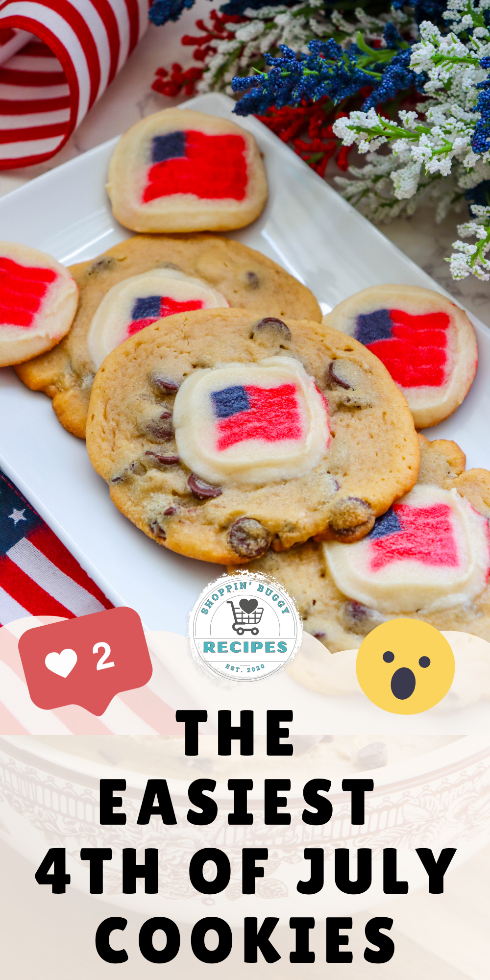 Looking for easy 4th of July cookies? These simple patriotic cookies use shortcut ingredients and come together fast for Independence Day parties and summer celebrations.
