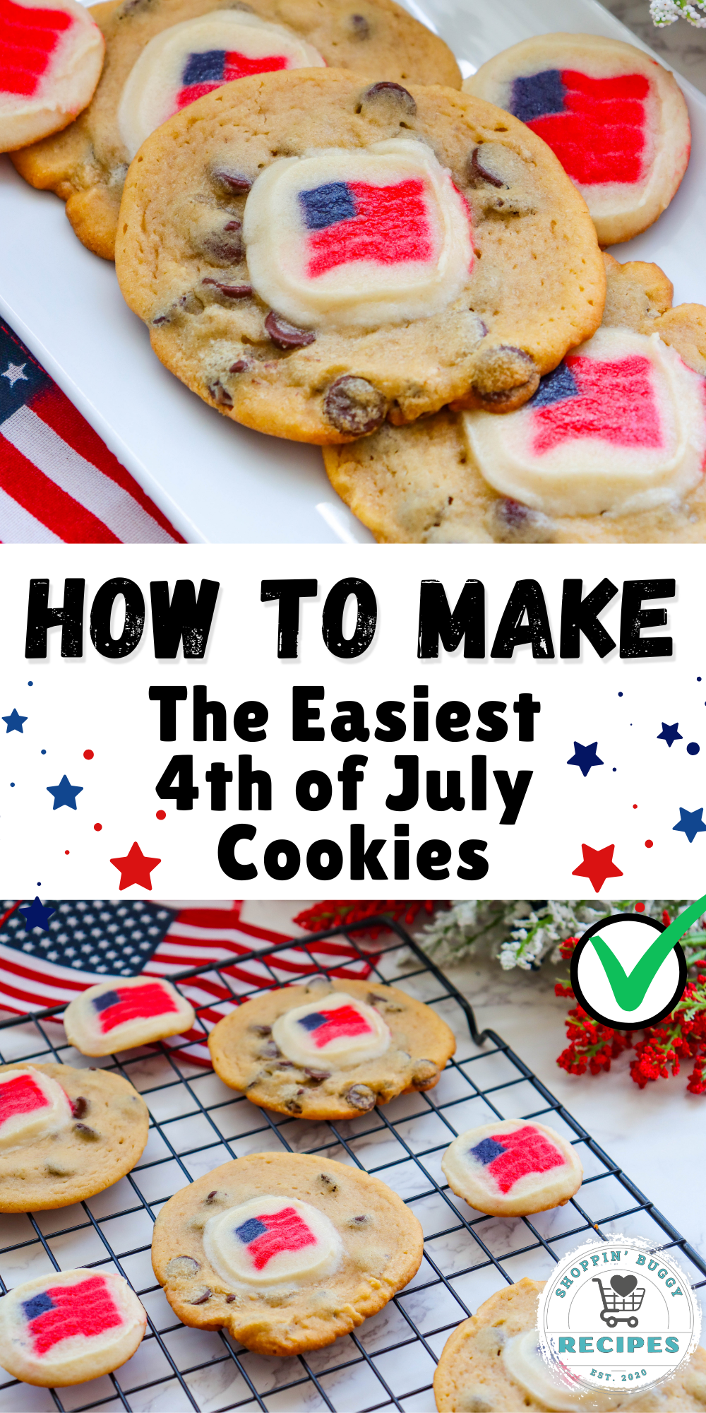 Looking for easy 4th of July cookies? These simple patriotic cookies use shortcut ingredients and come together fast for Independence Day parties and summer celebrations.